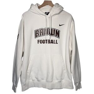 Nike Brown University Football Hoodie XL Off White #4